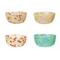 Hello Honey® 4.5" Multicolor Round Glass Bowls with Pattern Design Styles, 4ct.